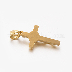 Ostern thema heißer unisex 201 edelstahl kruzifix kreuz anhänger&nbsp;X-STAS-F010-24G