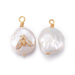 Natürliche kultivierte Süßwasserperlenanhänger&nbsp;PEAR-L027-61E