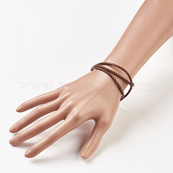 Geflochtene Schnurarmbänder aus Leder / Halsketten&nbsp;BJEW-JB03919-02