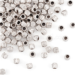 925 perline distanziatrici rotonde ondulate in argento sterling&nbsp;STER-TA0001-33B