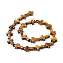 Chapelets de perles d'œil de tigre naturel&nbsp;G-I337-01B