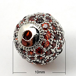 Messing Zirkonia Perlen&nbsp;X-ZIRC-D009-04P