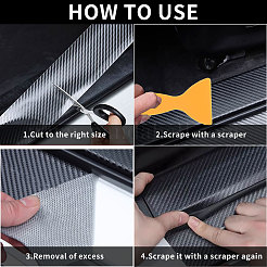 Pellicola da imballaggio in vinile con adesivo in fibra per auto in PVC&nbsp;DIY-CA0006-80