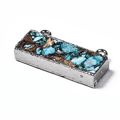 Bronzite naturale assemblata e ciondoli turchesi sintetici e diaspro imperiale&nbsp;G-N330-033