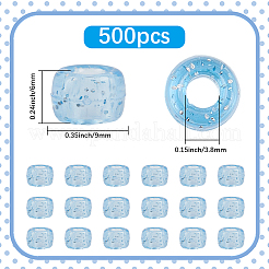 500 Stück transparente Kunststoffperlen&nbsp;KY-SP0001-54F