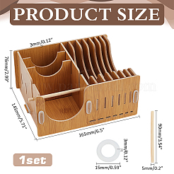 DIY-Klebebandspender aus Kupferfolie aus Holz&nbsp;AJEW-WH0270-375B