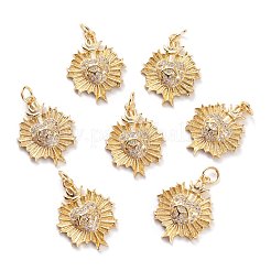 Pendentifs en laiton zircon cubique transparent&nbsp;ZIRC-H117-01G