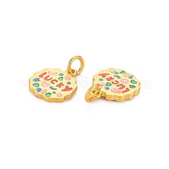 Crémaillère placage pendentifs en émail d'alliage&nbsp;ENAM-S130-19B