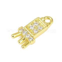 Pendentifs en laiton zircon cubique transparent&nbsp;KK-L238-15G