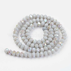 Chapelets de perles en verre opaque de couleur unie&nbsp;EGLA-A034-P1mm-L16