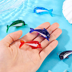 5pcs 5 Farben handgemachte Bunte Malerei-Anhänger&nbsp;LAMP-TA0001-66