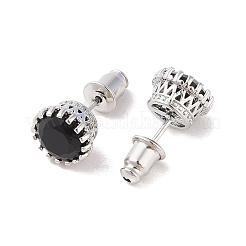 Ohrstecker aus Messing mit Pavé-Fassung und Zirkonia&nbsp;X-EJEW-I304-02P-03