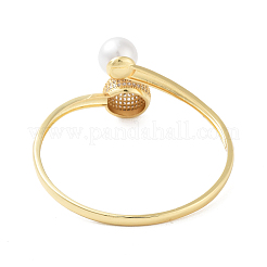Braccialetti con micro pavimentazioni in ottone placcato a cremagliera con zirconi trasparenti&nbsp;BJEW-M314-01G