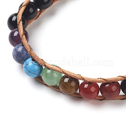 Tigre naturale bracciali cavo occhio perline&nbsp;BJEW-E351-02G