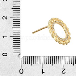 Ohrstecker-Verschlüsse aus Messing mit Mikropavé-Fassung aus Zirkonia und Ösen&nbsp;CU-CBA1682-04G