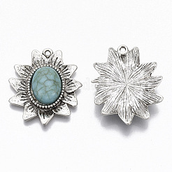 Colgantes de la aleación de estilo tibetano&nbsp;PALLOY-R113-006-RS