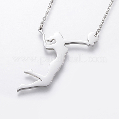 Colliers pendentifs en acier inoxydable 304&nbsp;NJEW-F213-02