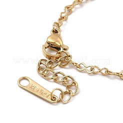 Ionenplattierung (IP) 304 Edelstahl Kürbis Gliederkette Armband für Frauen&nbsp;BJEW-G667-04G