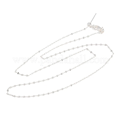 Collares de cadena de latón con deslizador ajustable de 1.5 mm para hombres y mujeres&nbsp;NJEW-L012-10S