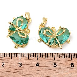 Echte 18 Karat vergoldete Messingglasanhänger&nbsp;KK-R161-02G-07