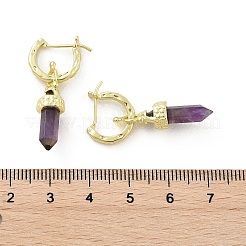 Creolen aus natürlichem Amethyst&nbsp;EJEW-P306-01G-10
