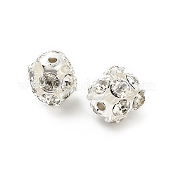 Perles strass en laiton de 10 mm&nbsp;X1-KK-S519-01C-S