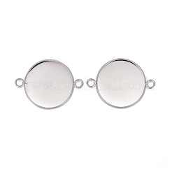 Connecteurs cabochons en acier inoxydable 201&nbsp;STAS-F191-15S-I