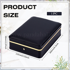 Coffrets cadeaux à rabat en simili cuir uni&nbsp;CON-WH0095-238B-02