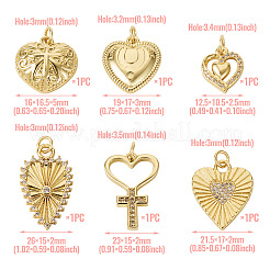 6pcs 6 Arten Messinganhänger&nbsp;KK-TA0002-23