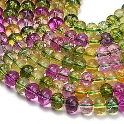 Colliers de perles de verre teintées imitant les pierres précieuses&nbsp;GL-Z001-03B-04