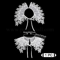 Colletto in pizzo di poliestere staccabile&nbsp;AJEW-WH0248-575B