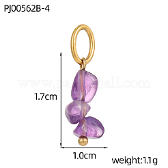 Anhänger aus natürlichen und synthetischen Edelsteinsplittern&nbsp;G-OY009-80G