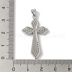 Anhänger aus Messing mit Gestellbeschichtung aus klarem Kubisch Zirkonia&nbsp;KK-B092-41P