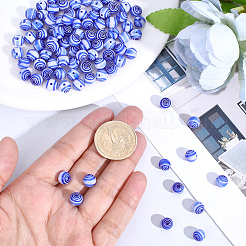 120 Stück handgefertigte runde Millefiori-Glasperlen&nbsp;LK-PA0001-05A