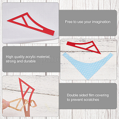 Acryl-Quiltvorlage für Haustierbandana&nbsp;DIY-WH0033-63D