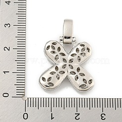Latón micro pavimenta claro colgantes de circonio cúbico&nbsp;KK-B099-01P-X