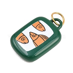 304 Edelstahl-Emaille-Anhänger&nbsp;STAS-B138-01G-02