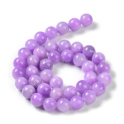 Perles de jade vert naturel teintées&nbsp;JBS053-10MM-29