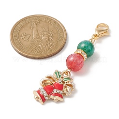 Décorations de pendentif en alliage d'émail sur le thème de noël&nbsp;HJEW-JM01136