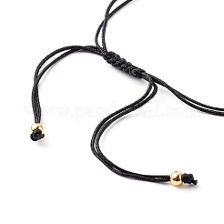Verstellbare geflochtene Perlenarmbänder aus Nylonfaden&nbsp;BJEW-JB06262-03