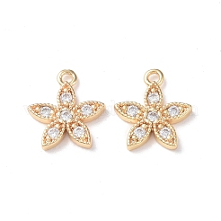 Pendentifs avec zircon cubiques à micro-pavés en laiton&nbsp;KK-I702-21G