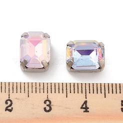 Opale rectangle cousue sur strass&nbsp;RGLA-G024-01A-P