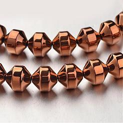 Electroplate non magnetici ematite sintetico fili di perline&nbsp;G-F300-31B