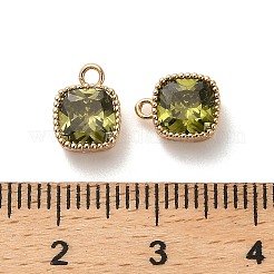 Messing micro pave klar zirkonia charme&nbsp;KK-B110-01G-02