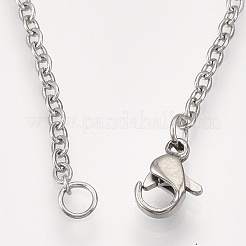 Colliers pendentifs en acier inoxydable 201 anti-ternissement&nbsp;NJEW-T009-JN078-1-40