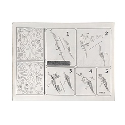 Jouets d'animaux à assembler en bois pour garçons et filles&nbsp;WOCR-PW0001-120B