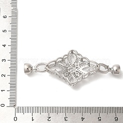 Messing Micro Pave klare Zirkonia Falte über Verschlüsse&nbsp;KK-A227-03P