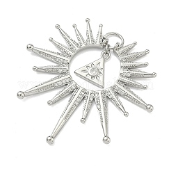 Pendentifs en laiton zircon cubique transparent&nbsp;KK-D229-04P