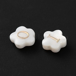 26 Stück 26 Stile natürliche weiße Muschelblumenperlen&nbsp;BSHE-WH0020-01