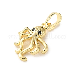 Pendentifs avec zircon cubiques à micro-pavés en laiton&nbsp;KK-I383-07G-02